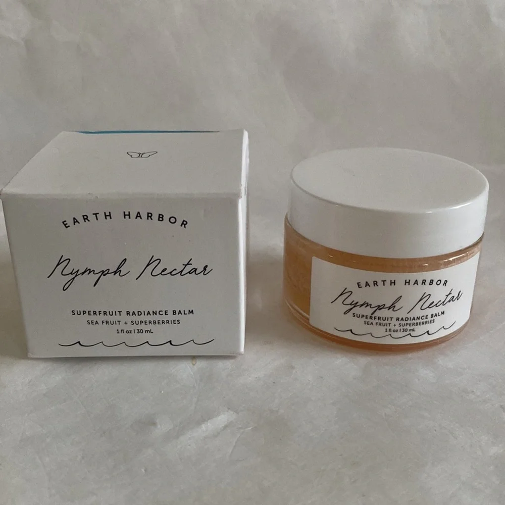 EARTH HARBOR NYMPH NECTAR Superfruit Radiance Balm 1oz $34 NIB CLEAN BEAUTY